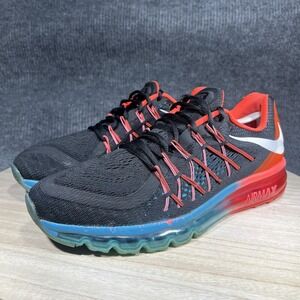Nike Air Max 2015 Men's Size 12 Black Bright Crimson Running Sneakers Shoes